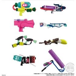 In Stock 8pcs BANDAI Splatoon3 Shooting Game Elite Gun Anime Model Toys Desktop Decoration Collectibles