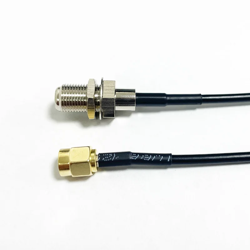 SMA Male Plug to F Type Female Jack Bulkhead Connector RF Pigtail Coaxial Coax Cable RG174