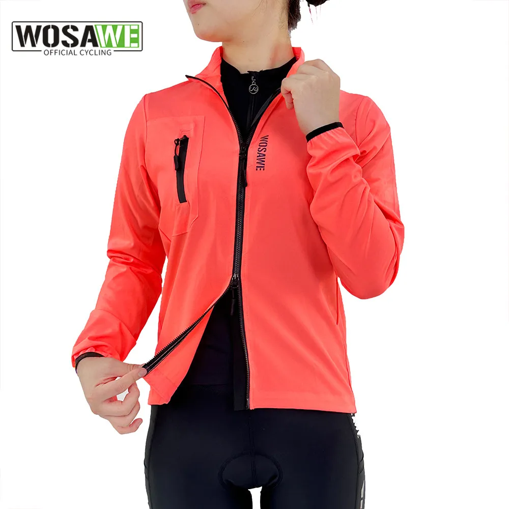 

WOSAWE Women's Cycling Jacket Waterproof Windbreaker Cycling Clothing Women Road Bike Jacket Sport Bicycle Coat