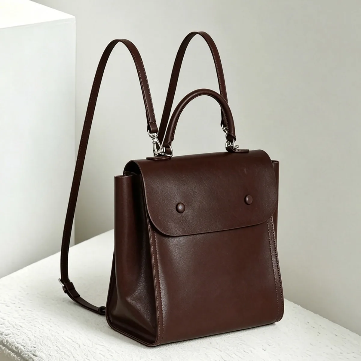 Zency Soft Genuine Leather Backpack For Women Girls Large Capacity Travel Rucksack Knapsack Ladies Satchel SchoolBag Preppy Styl