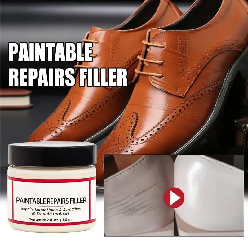 60ml Leather Filler Repair Compound Leather Restoration Cream for Car Seats Shoes Boots Leather Refurbish Car Care Accessories