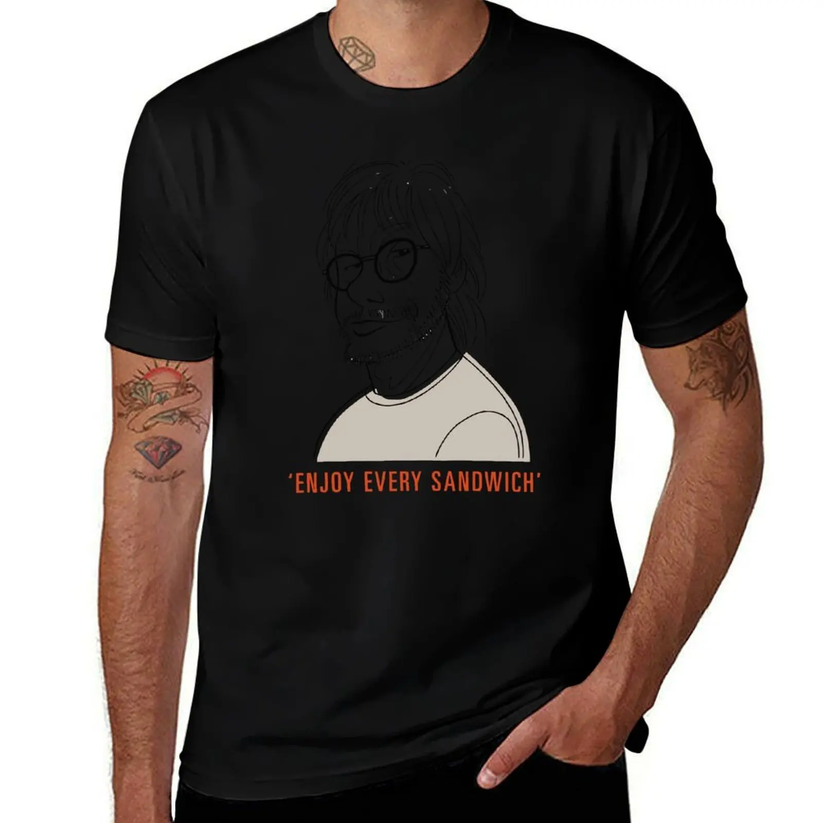Enjoy every sandwich T-Shirt Basic Solid Color Short Sleeve T-Shirt