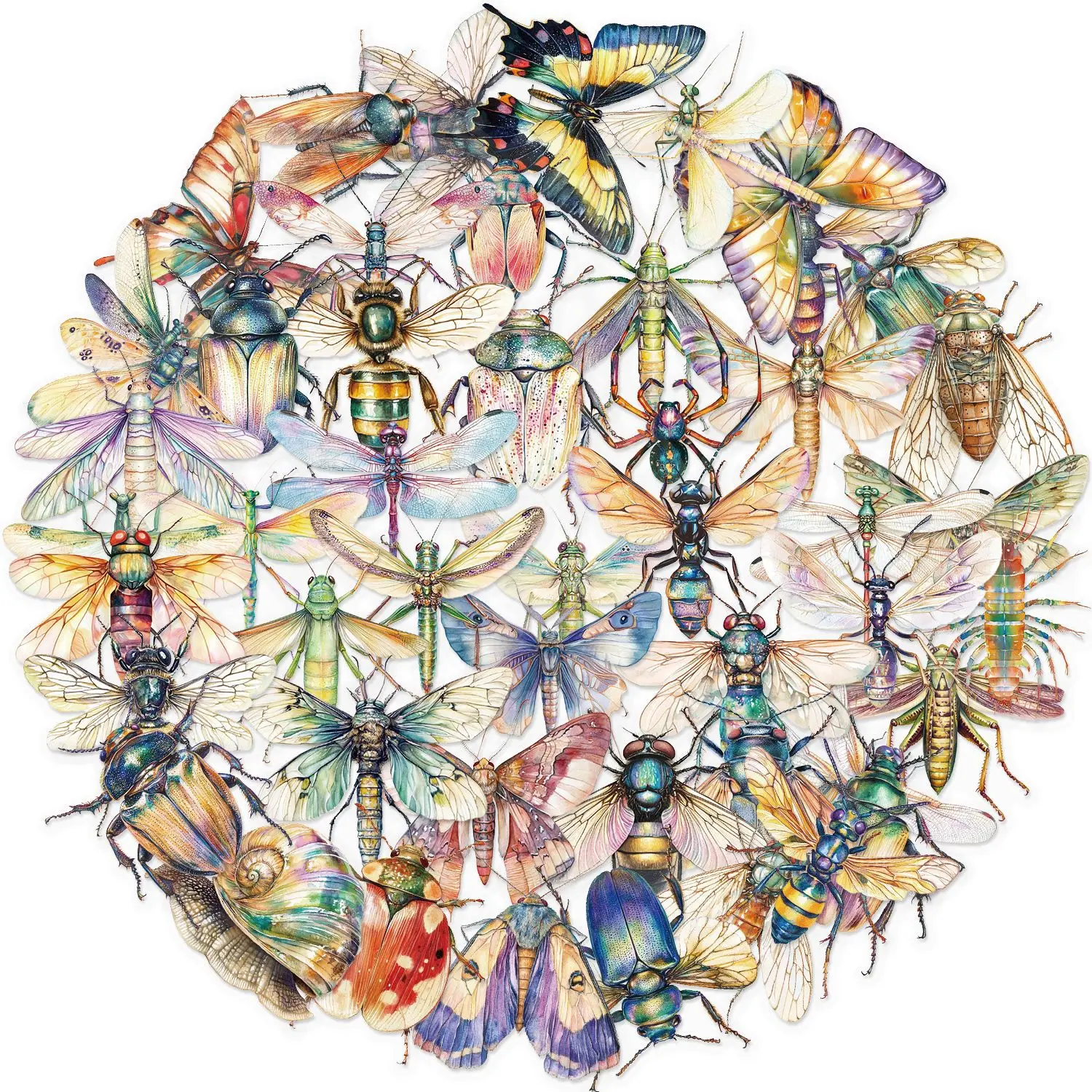 10/50PCS Animal Transparent Stickers Funny Insect DIY Decoration Kids Toys Suitcase Fridge Laptop Guitar Bike Graffiti Decals