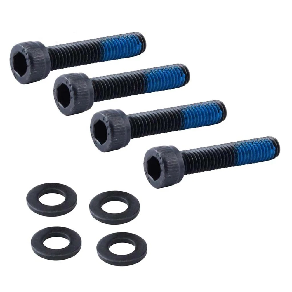 Bike Parts 4Pcs Brake Caliper Mount MTB M6*18/35mm Brake Screws Adapter Screw Screw Bolts Brake