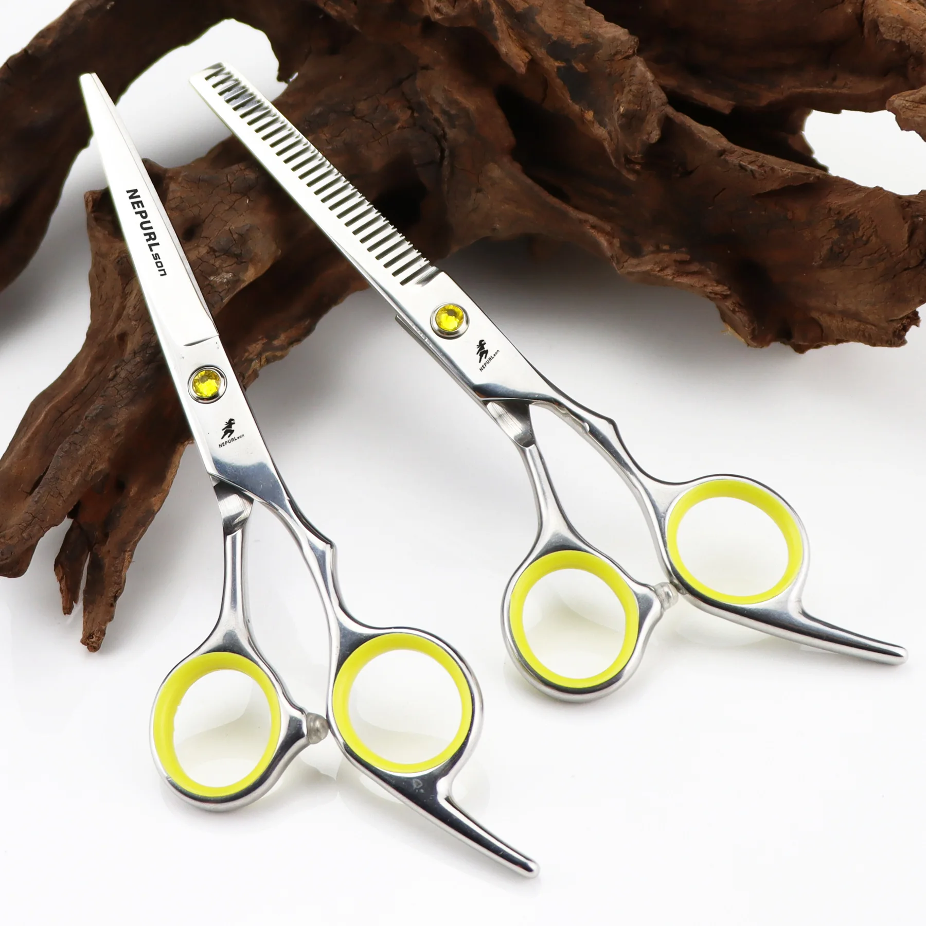 

Professional Hair Cutting Scissors Home Hair Cutting Barber/Salon Thinning Shears Stainless Steel Hairdressing Black Golden