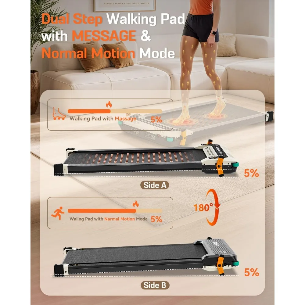 Dwustronna bieżnia z funkcją masażu stóp i nachyleniem 180 °   Dwustronny wzór