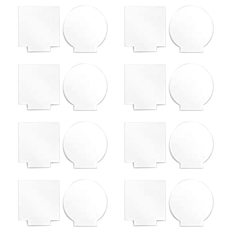 

16 Pieces Acrylic Sheets 16 Pieces 2 Mm Acrylic Organic Glass Sheets Transparent Acrylic Plates Round Squares