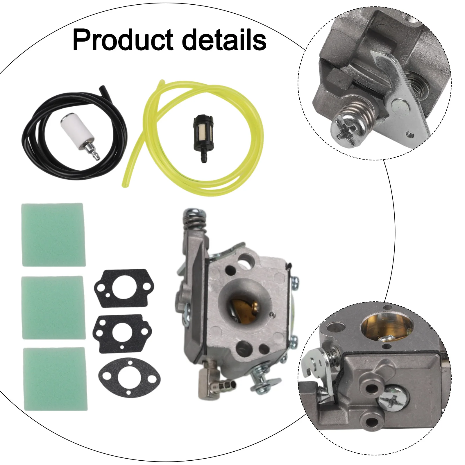 Engine carburetor kit for Tecumseh 640347 640347A fits TMO49XA TC200 TC300 and 50667 2 Cycle Engine with precise fuel mixture