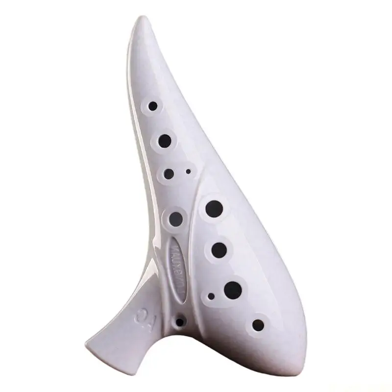 M5TC 12 Hole Ceramic Ocarina Musical Device Smooth Surfaces Texture Balanced Tone Output for Aspiring Musicians and Collectors