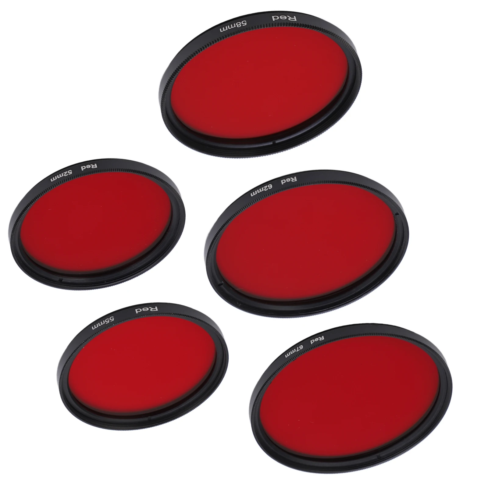 Threaded Camera Lens Filter Full Red Color Filter Optical Glass for Nikon Camera Lens new