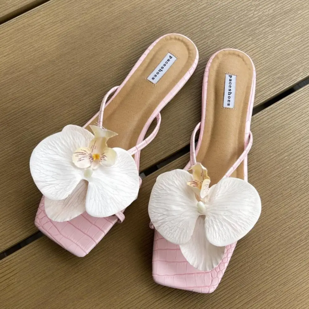 Cute Summer Slipper Decoration Vacation Style Flower Shoe Accessories Unique Removable Butterfly Orchid Shoes Charms