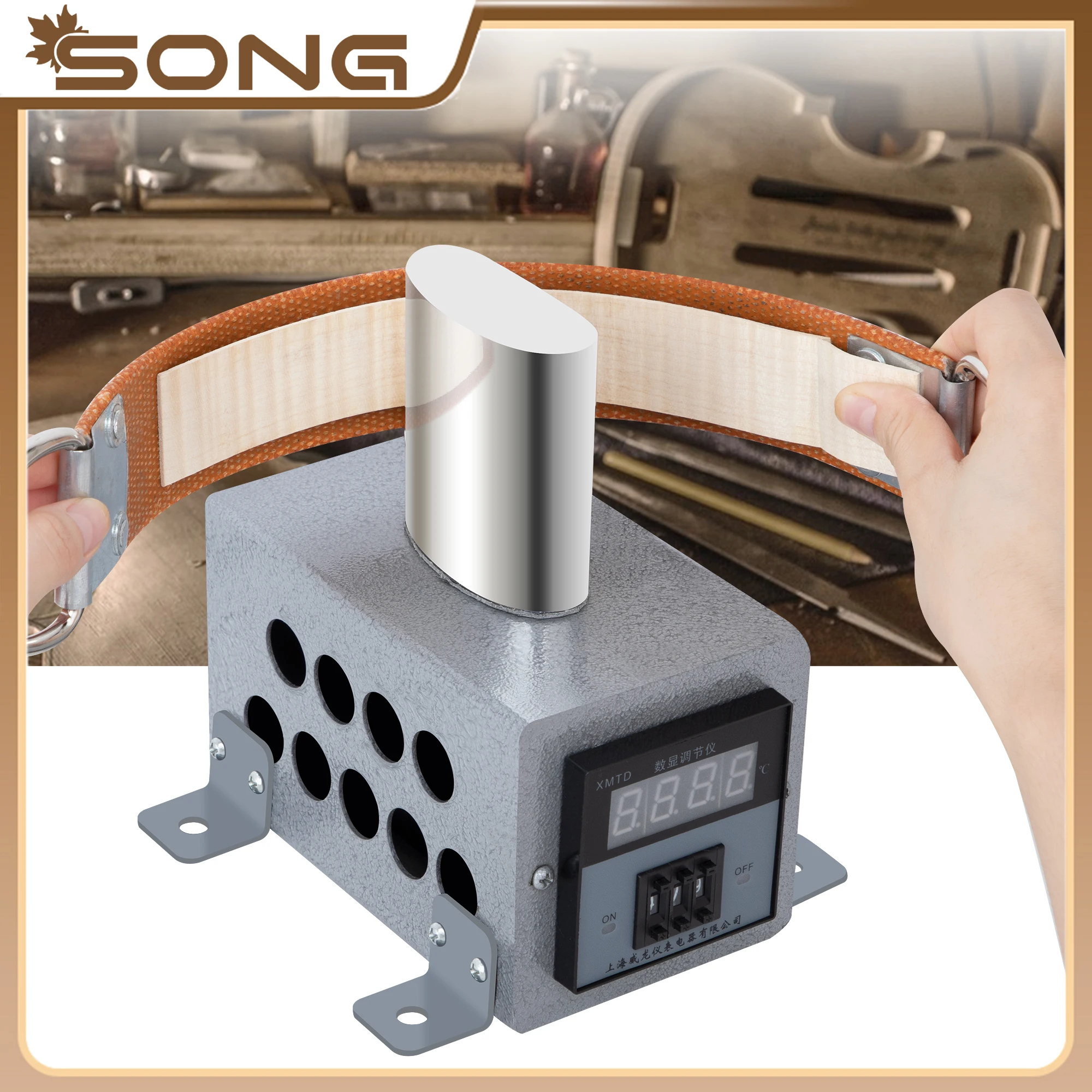 220V 110V Viool Cello Instelbare Temperatuurregelende Soldeerviool Elektrische Ijzeren Verwarmer Pedesta Cello Rib Rib Buigen