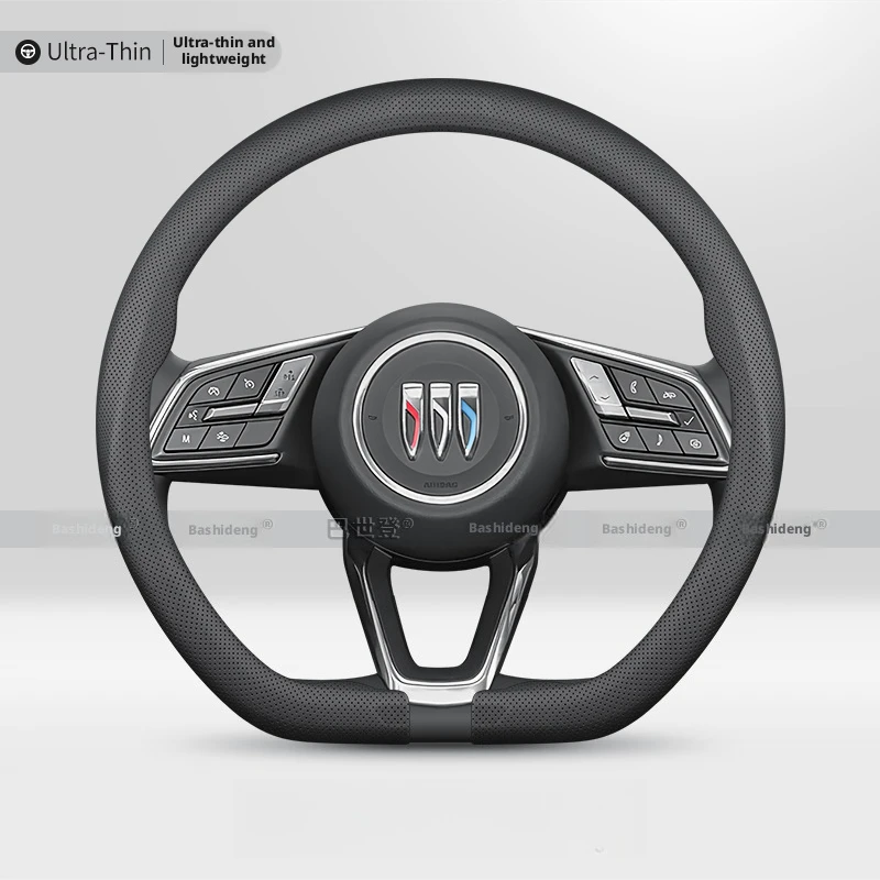 For Buick Ultra‑Thin Steering Wheel Cover Easy Install Solid Color Fit Enclave Envision Envista Encore GX Electra E5 Car Styling