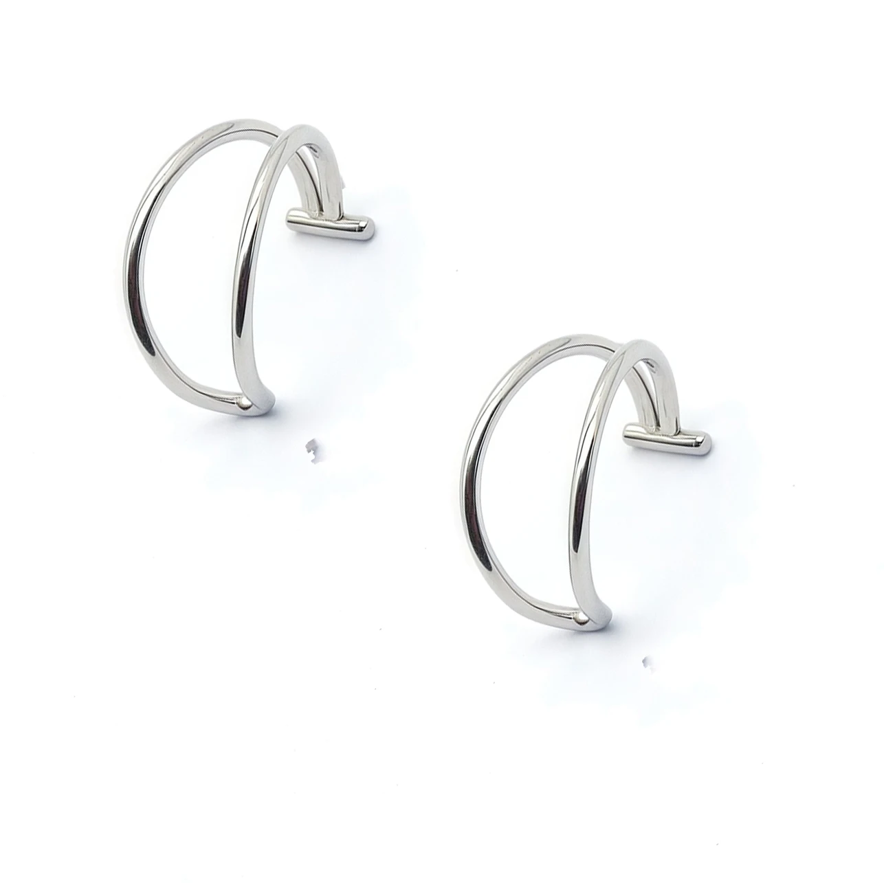 2PCS Trendy 10mm Edelstahl Punk Clip auf Gefälschte Piercing Nase Wrap Lippen Ringe Unisex Nase Ring Frauen männer Tusk Körper Schmuck