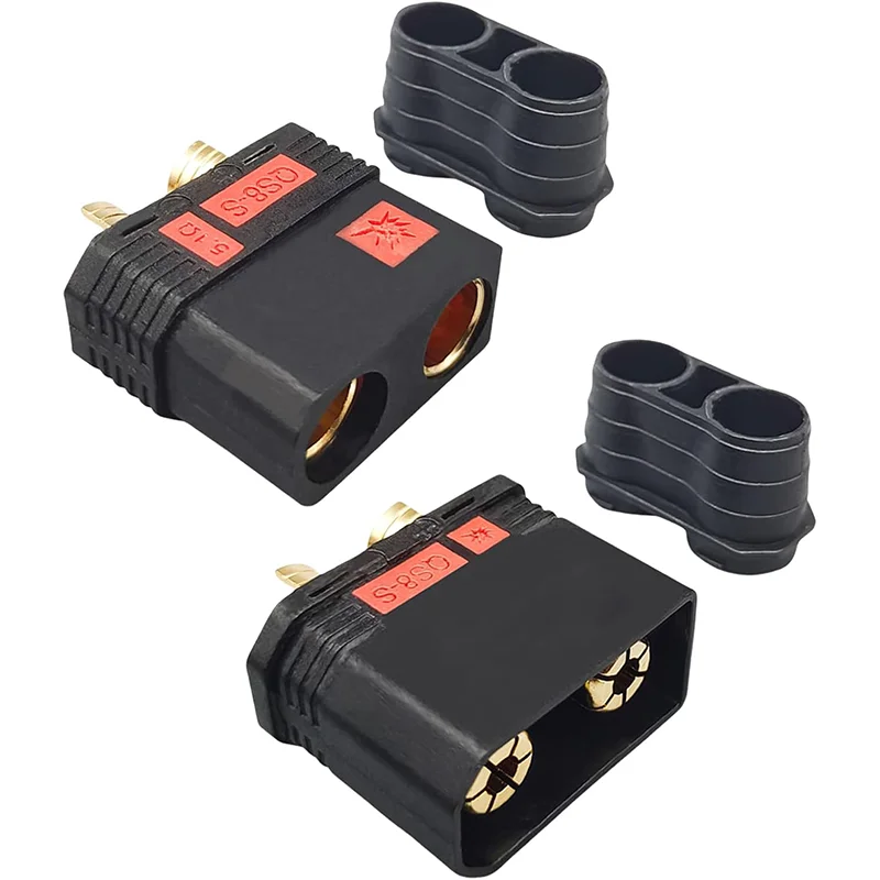 High Current Antispark Connector Male and Female QS8-S Black Application with Remote Control Toys Drone Battery Charger Etc