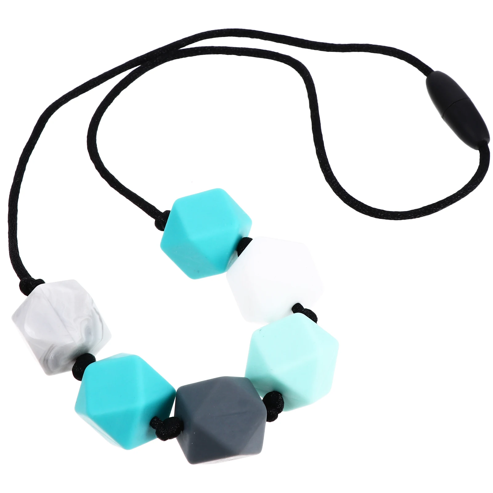 

Toddler Teething Necklace Silicone Molar Relief Chewable Jewelry for Baby Sensory Play Safe Comfortable Lightweight