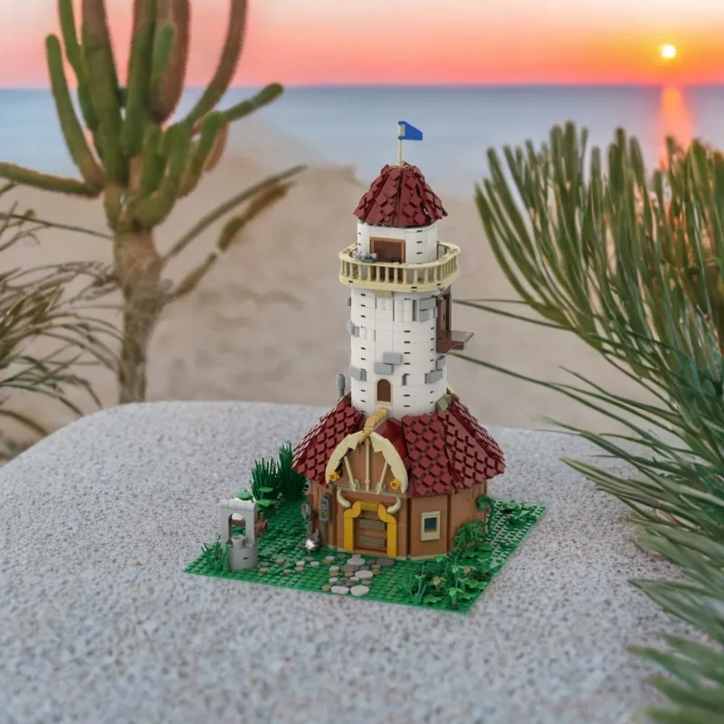 1519 قطعة MOC القلعة الاسكندنافية في القرون الوسطى هيكل خشبي مفصل لتقوم بها بنفسك نموذج اللبنات ألعاب عيد ميلاد فريدة من نوعها هدية