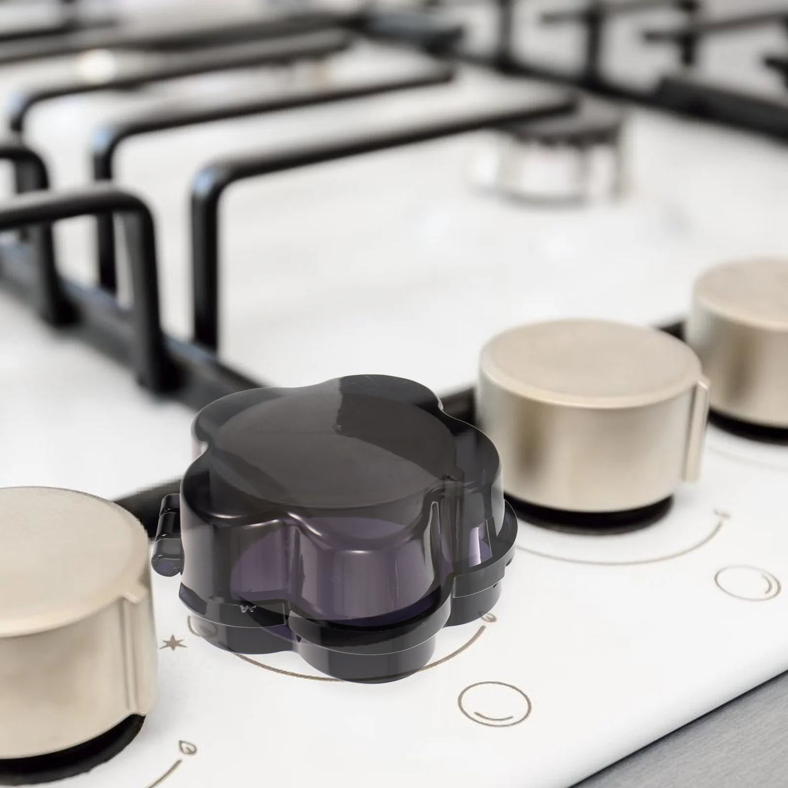 

4Pcs Gas Stove Knob Covers Child Safety Locks Heat Resistant Plastic Burner Protectors for Kitchen Safety Gas Stove Knob Covers