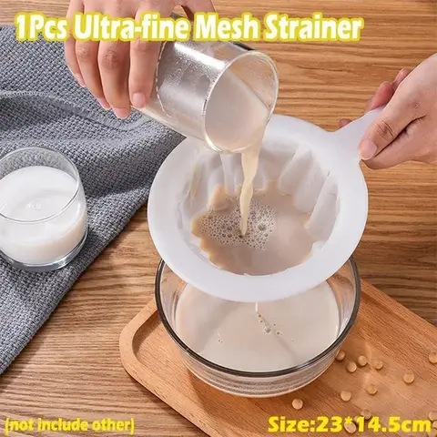 주방 너트 밀크 필터 메쉬 채반 나일론 메쉬 필터 스푼, 두유 커피 요구르트 여과기, 100 200 300/400 메쉬