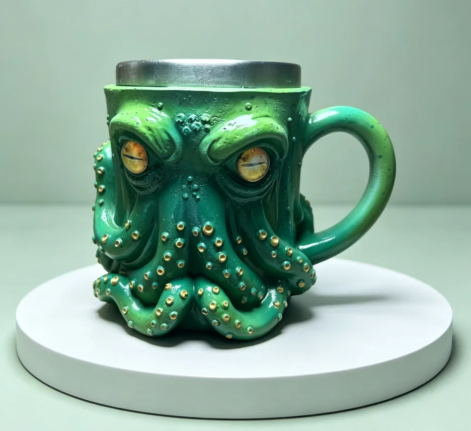 Taza de Cerveza de Acero Inoxidable con Forma de Pulpo, Diseño Gótico de Animales Marinos Raros, para Fiestas en Casa, Bar, Whisky, Cócteles, Regalo de Navidad