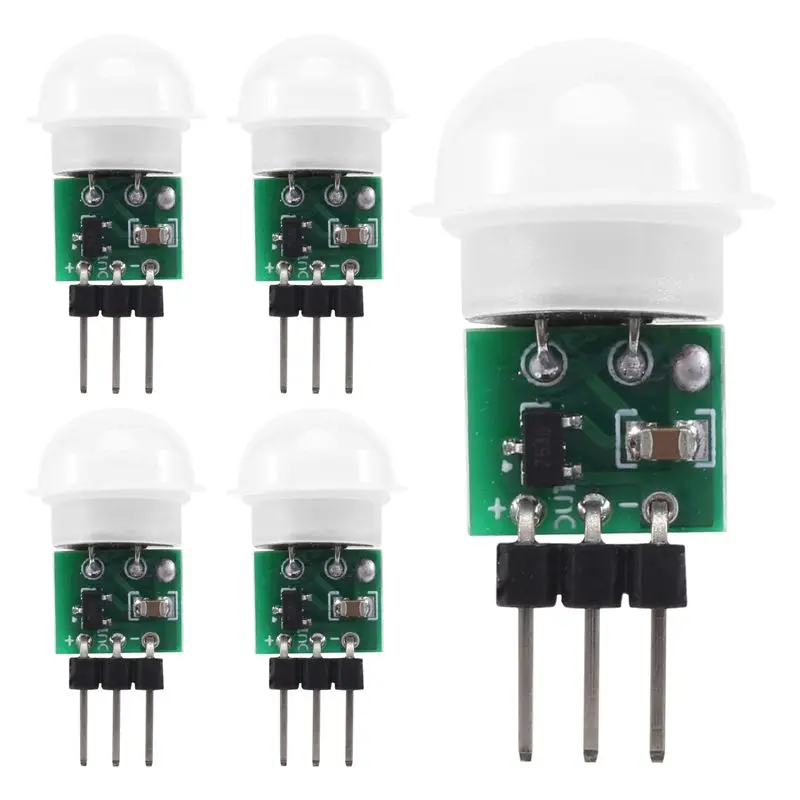 AEE3-AM312 PIR Sensor,5 Pack PIR Motion Sensor Outdoor Mini Pyroelectric Infrared PIR Human IR Sensor Module Body