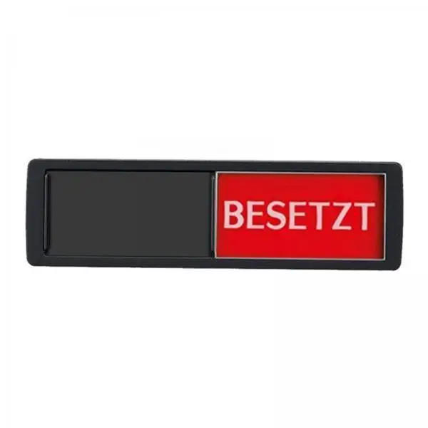 

4xAdhesive Office Door Slider Sign Indicator Frei besetzt Black