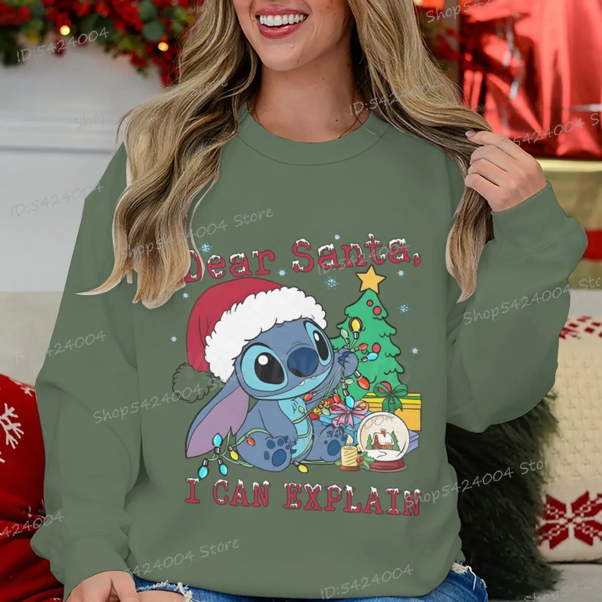 "عزيزي سانتا يمكنني شرح" البلوز الكرتون غرزة وشجرة عيد الميلاد Y2K سوداديرا عيد ميلاد سعيد السنة الجديدة البلوز النساء الرجال