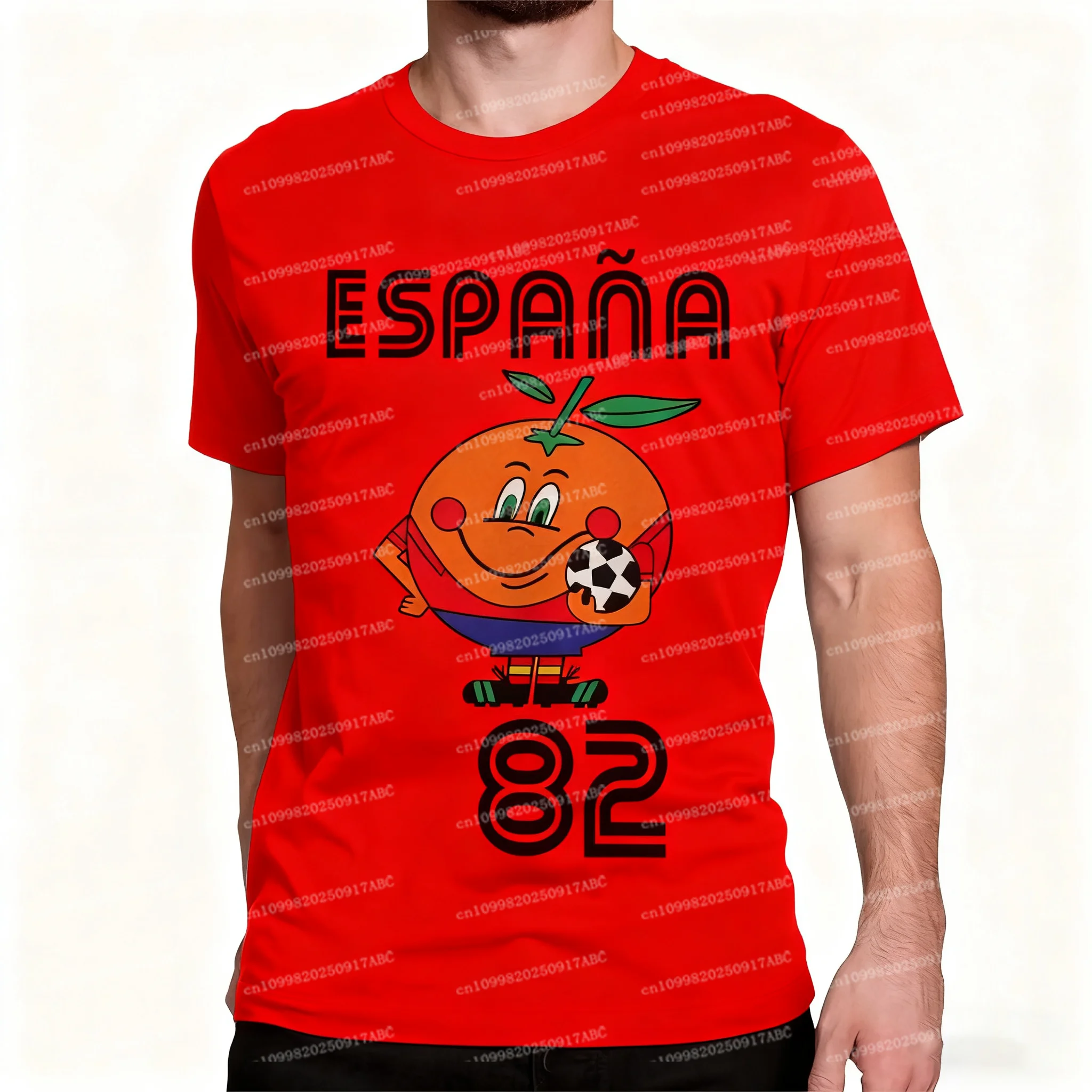New Men Tshirt Naranjito Cotton T-shirt High Quality Spain 82 Spanish Mascot 1982 Football T-shirt Top Women T-shirt Kid T-shirt