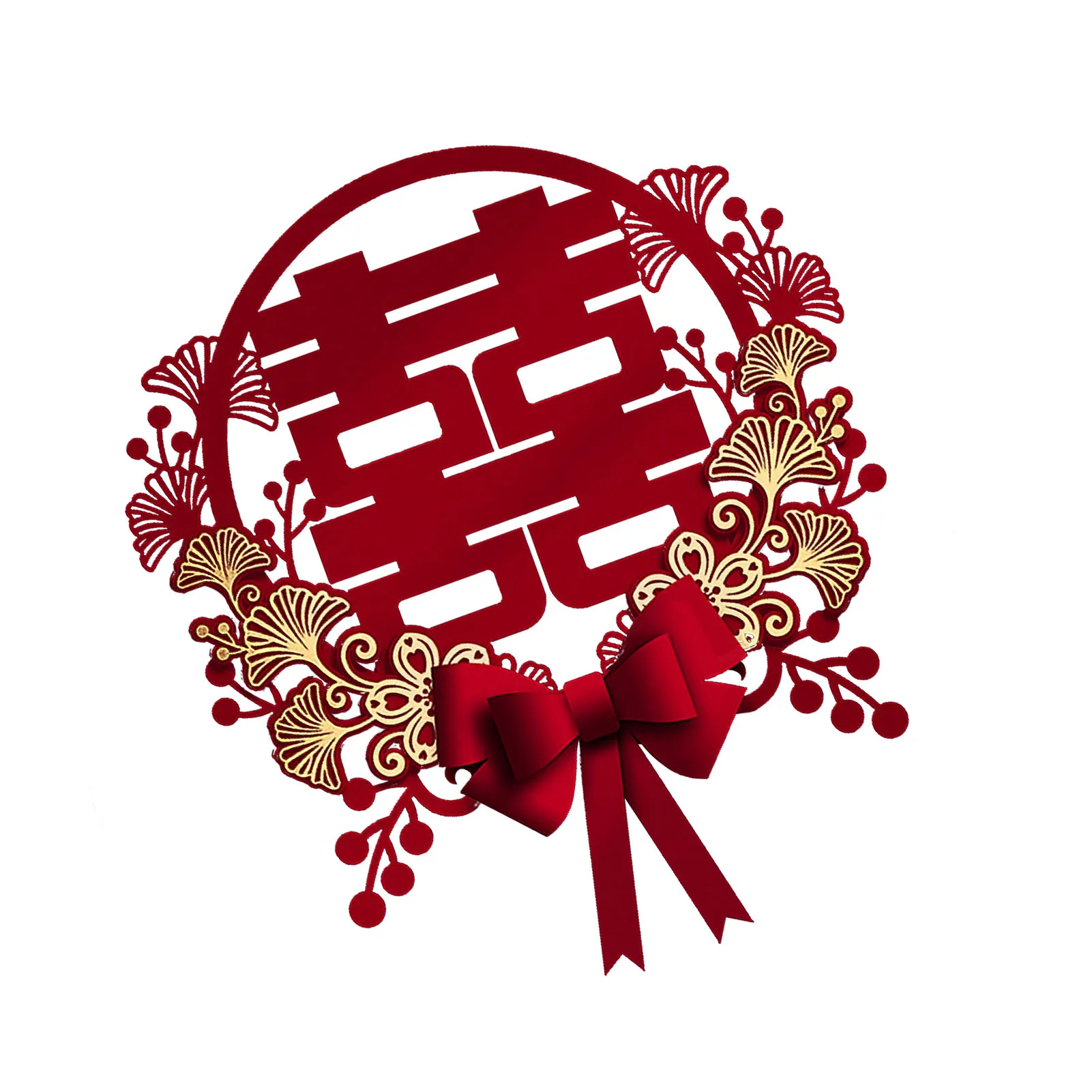 Red Double Happiness Chinese Wedding Sticker Chinese Traditional Wedding Decor for Wall Window Bedroom Doors Decoration