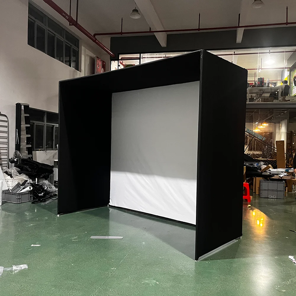Golf Simulator Cages Diy Outdoor Good Retractable Portable Indoor Home Golf Simulator Enclosure