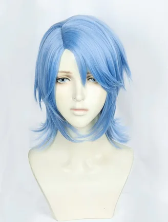 Kingdom Hearts III Aqua Cosplay Wig Role Play PARTY hair for Christmas Halloween Blue 2019 New GANME ANIME hair Wigs