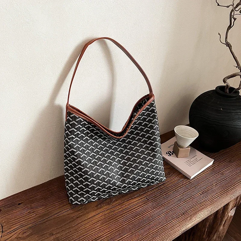 

​ Сумка через плечо в просторном стиле, большая вместительная сумка для женщин, повседневная шикарная сумка через плечо, универсальная сумка «день-ночь» ​