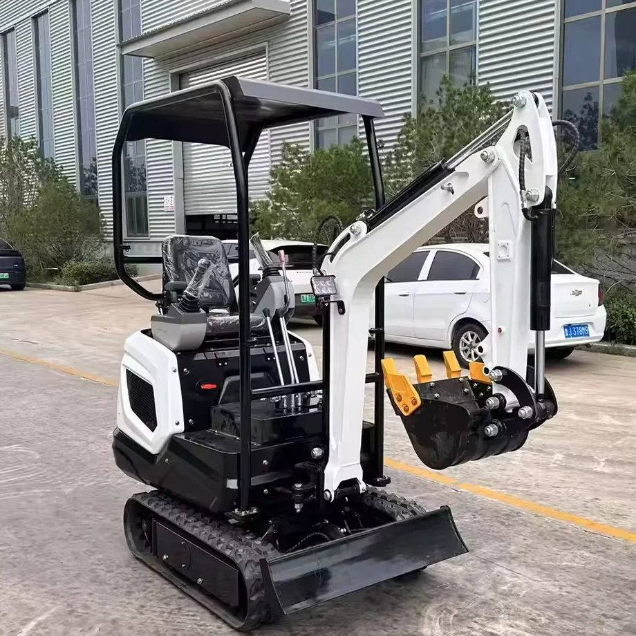 

Multifunctional 1.2T Mini Excavator Small Digger with Hydraulic Breaker Auger Bucket Attachments for Farm Construction Snow Remo