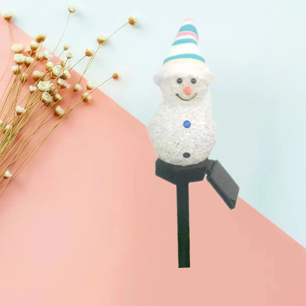 

Solar Snowman Shape LED Outdoor Lawn Lamp Waterproof Decorative Light for Garden Pathway Yard Christmas Christmas Light