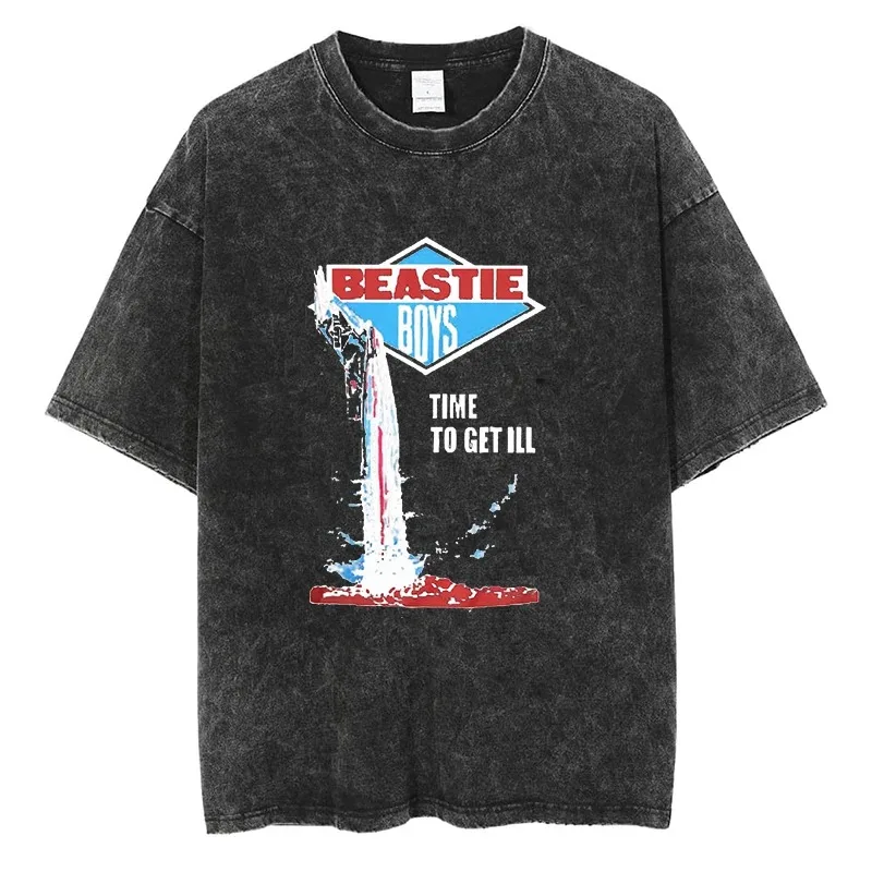 Band Beastie Boys T-shirt Airplane Jet Old School Hip Hop Men Women Streetwear Tops Cotton Vintage Oversized Short Sleeve Tees