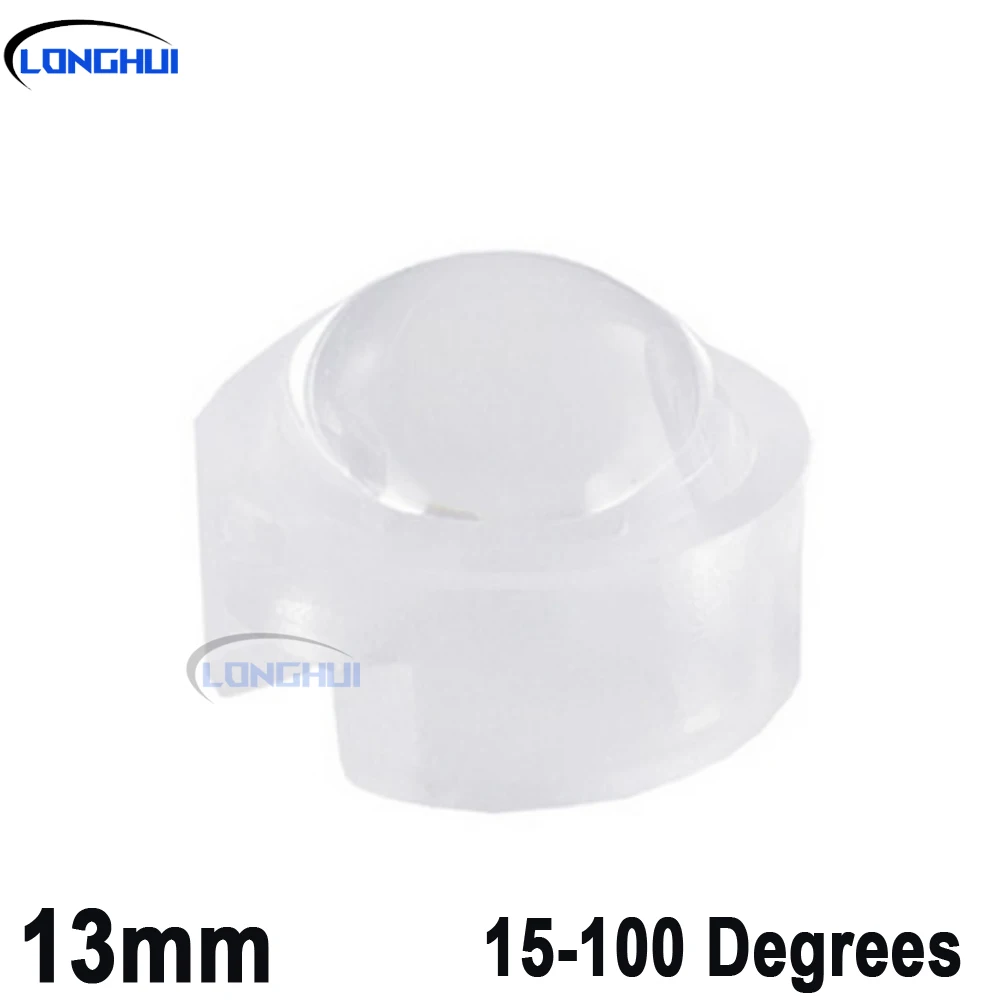 1W/3W/5W Imitation Luminous Lamp Beads Lens Convex 13MM Diameter 15/30/60/90 Degrees Beam Angle for Lighting