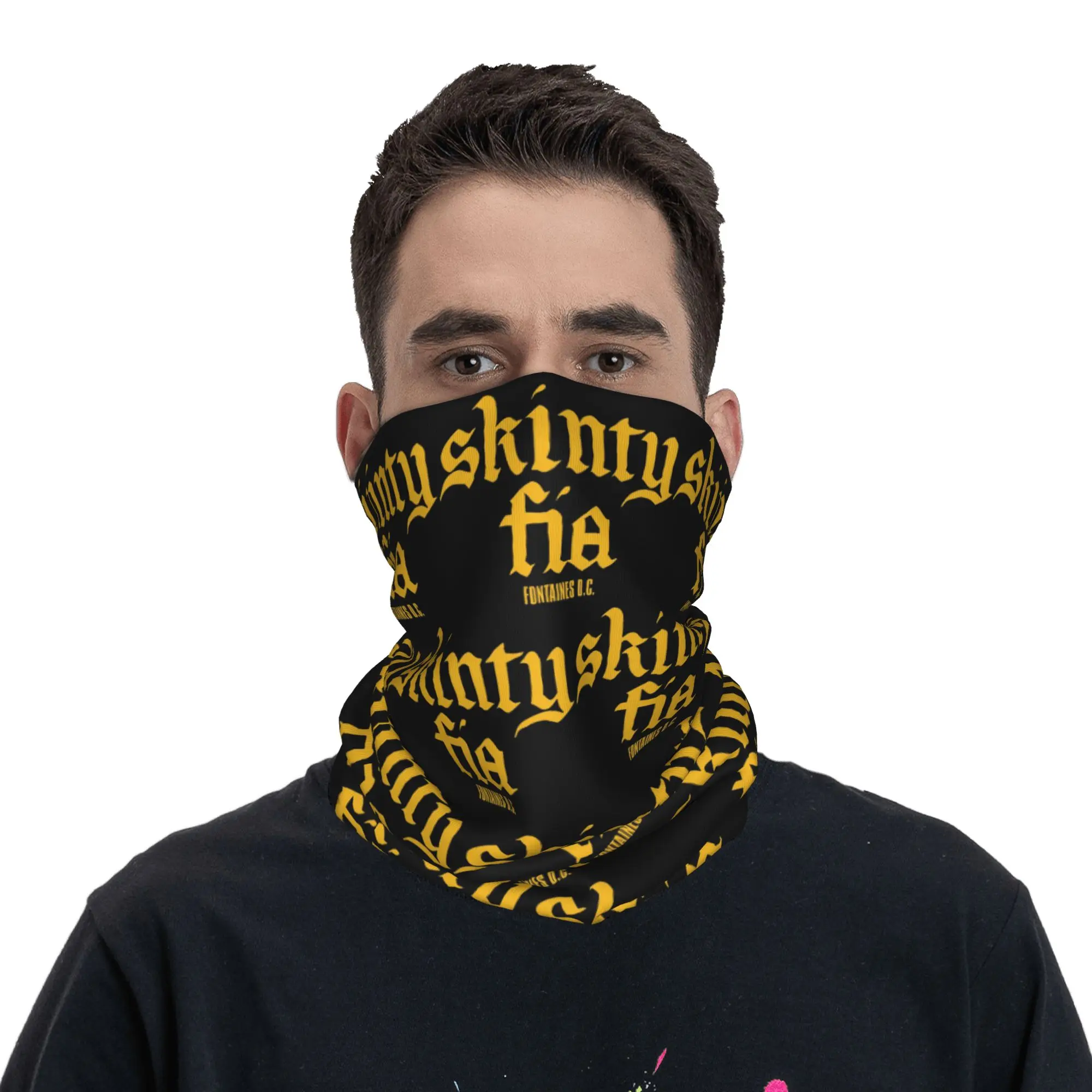 Fontaines DC Merch Skinty Fia Bandana Neck Cover Printed Wrap Scarf Multi-use Face Mask Cycling For Men Women Adult Winter