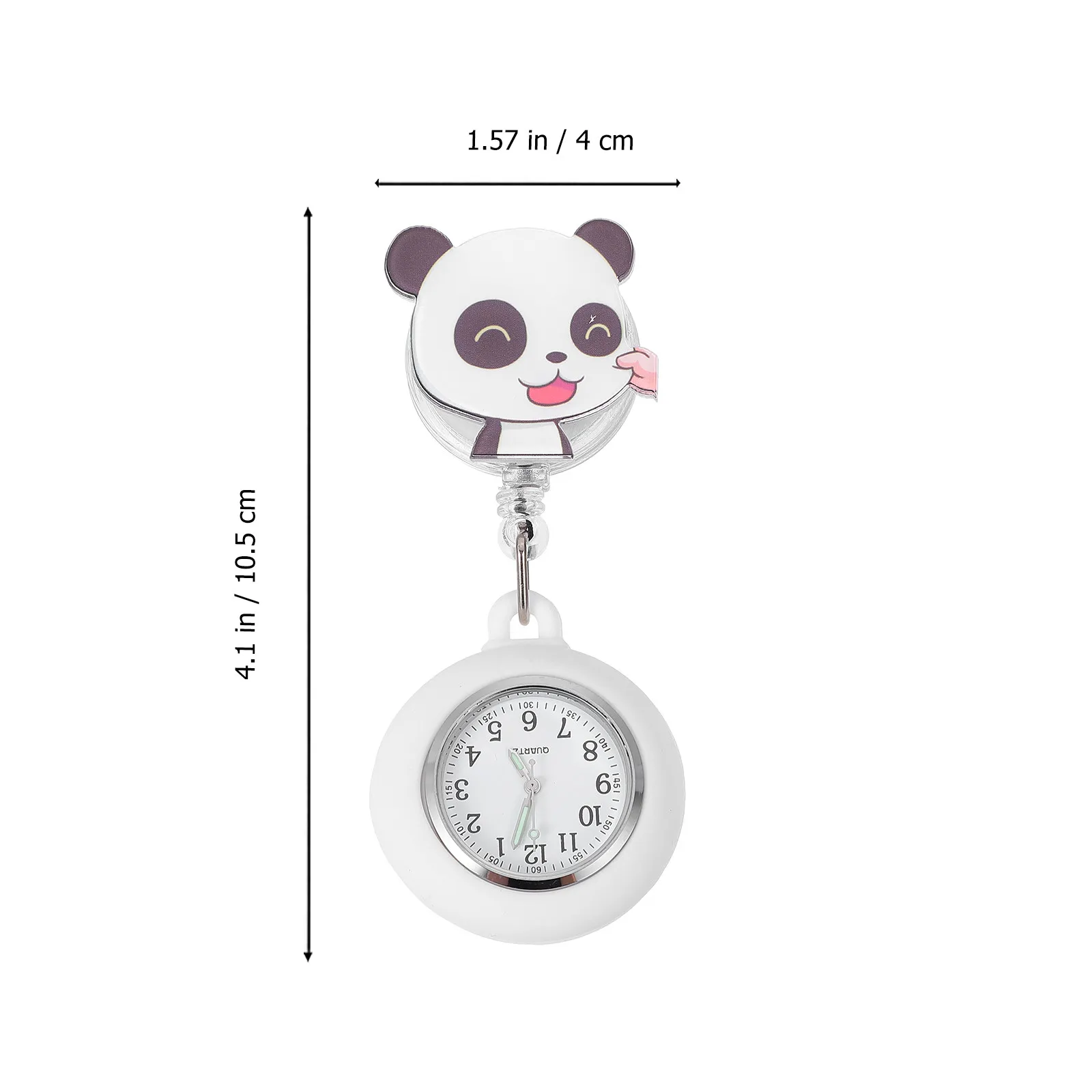 1Pcs Fashion Nurse Fob Motif Clip-on Retractable Pocket Watch Made of Quartz and Alloy for Nursing Staff