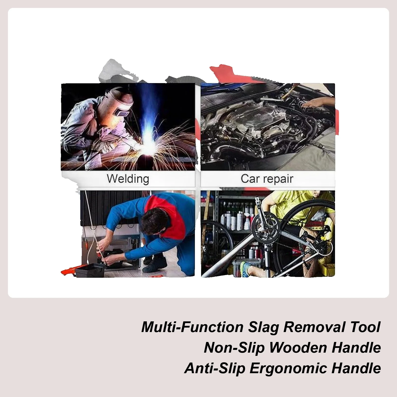 Welding Tool Kit Soldering Splatter Cleaner Tools Slag Removal Set for Electronics Soldering Automotive Welding Industry Crafts