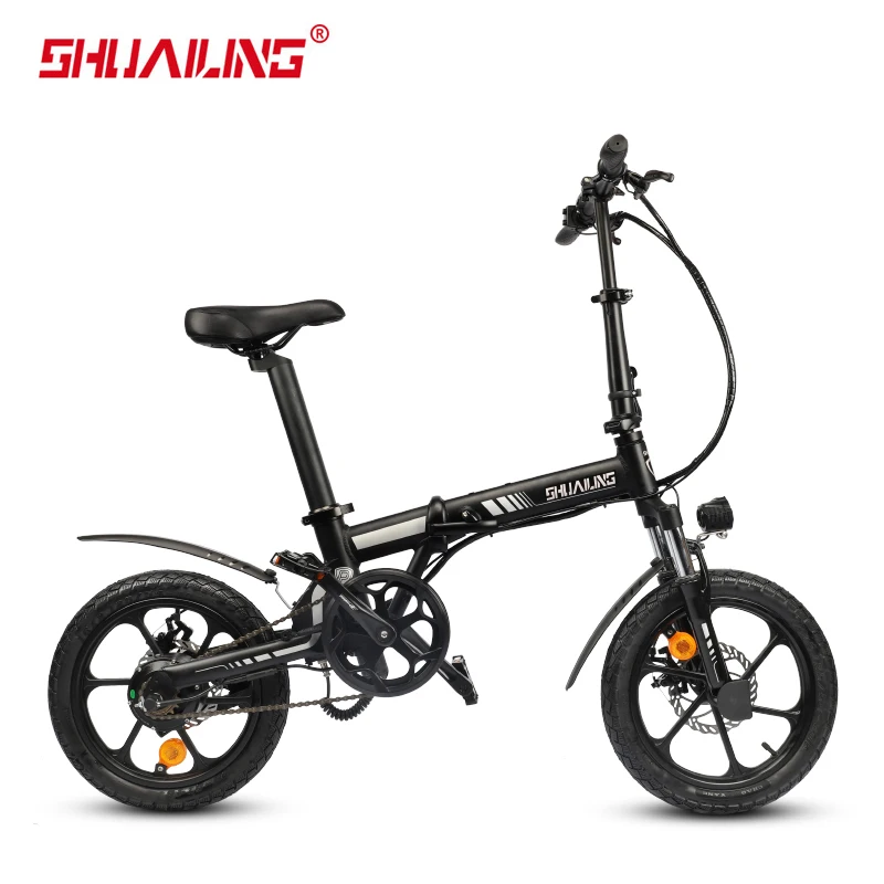 36V 250W Aluminum Alloy Foldable Electric Bicycle 6.4Ah Folding Cycling Electric Bike 16 Inch Ultra Light Adult City E-Bike