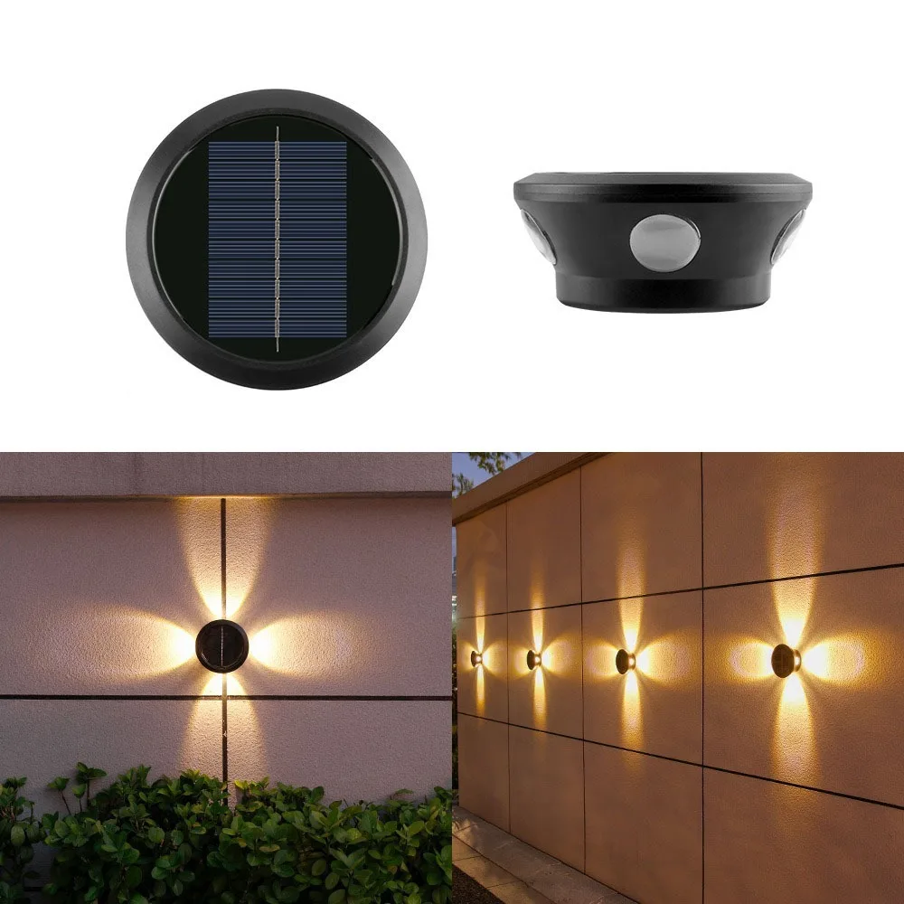

Waterproof Solar Wall Lamp LED Light Smart Light Control Outdoor Wall Light Solar Powered Garden Fence Light Balcony