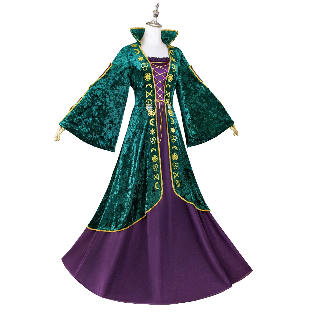 Medieval Long Dr Witch Cosplay Costume Wilhelmina Stage Performance loween Women's Traditional Ethnic Faionable Gown