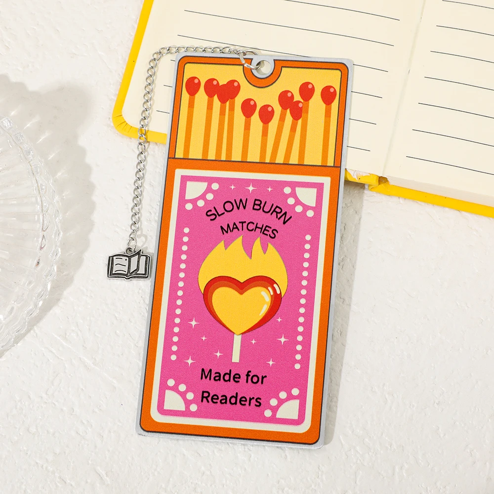 

Spicy Slow Burn Matchbook Bookmark Book Lover Reading Accessory School and Office Supplies Romantic Gift for Women Cheap Things