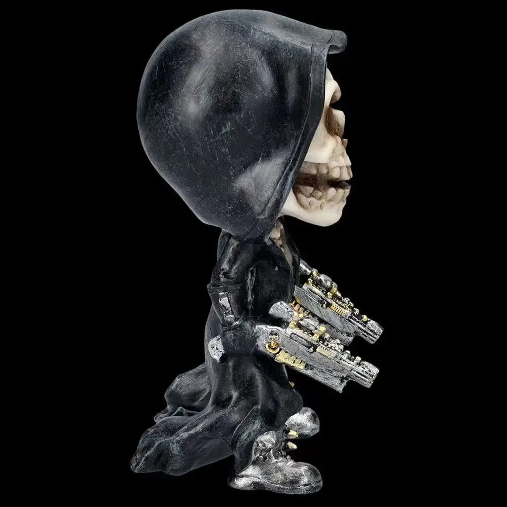 Halloween Skull Decoration Mechanical Reaper Skeleton Statue Ornament Horror Crafts Creative Gifts view 2