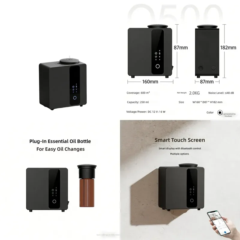Aromatherapy Machine with Electric Humidifier and App Control for Metal Diffusers 250ml for Commercial and Domestic Use