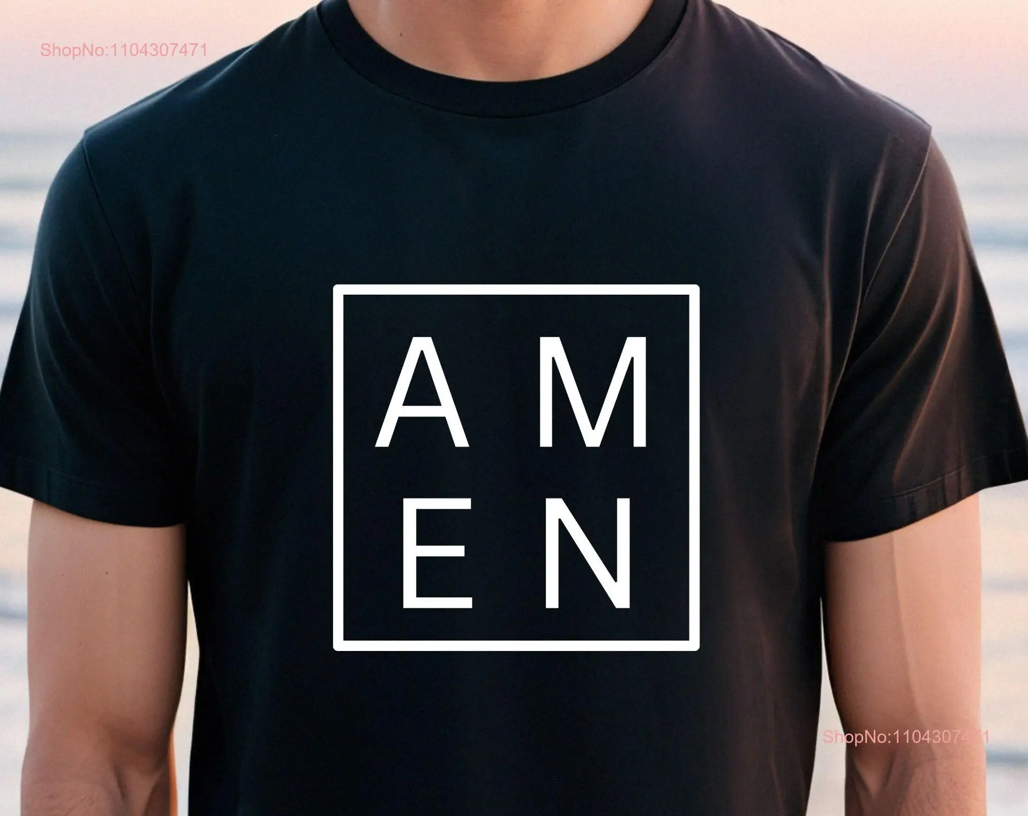 Amen T Shirt So Be It Fun Christian Witness Conversation Starter Icebreaker Believer Ministry long or short sleeves