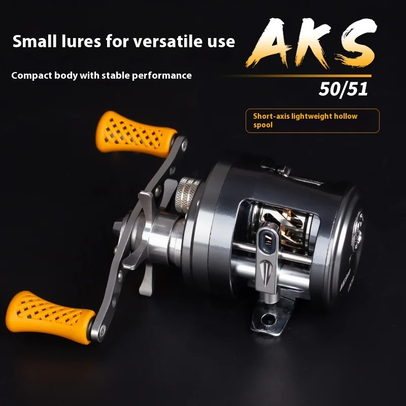 aks fishing reels Haibao AKS Micro Bait Versatile Baitcasting Reel, Lightweight Metal Spool  Compact Metal Fishing Reel