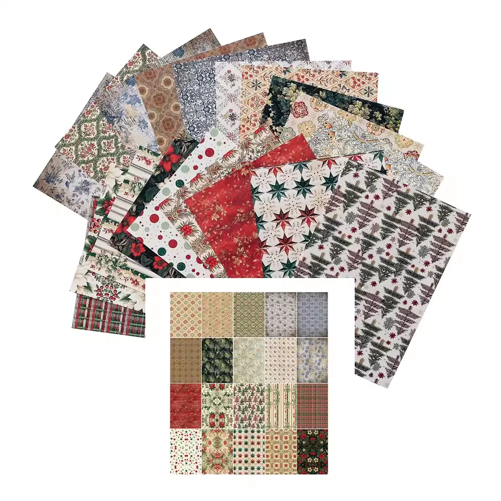 20Sheets Old Full-blown Flowers pattern Material Paper Decorative DIY Craft Photo Albums Junk Journal Background Manual Papers