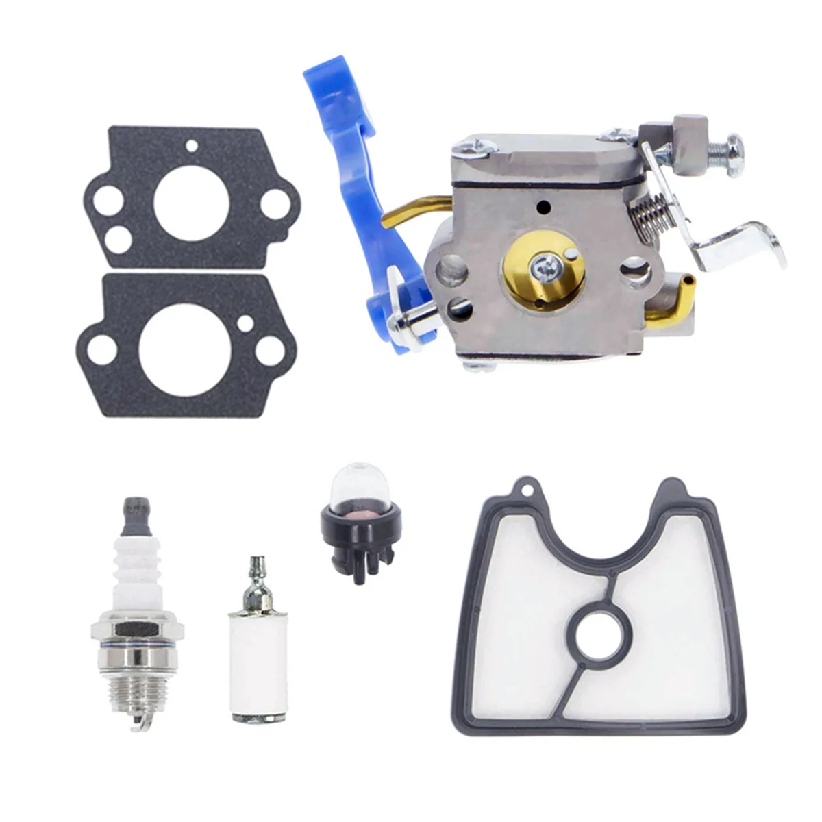 

590460102 Carburetor for Husqvarna 125B 125BX 125BVX C1Q-W37 with 545112101 Air Filter 581798001 Fuel Line Kit 545081811