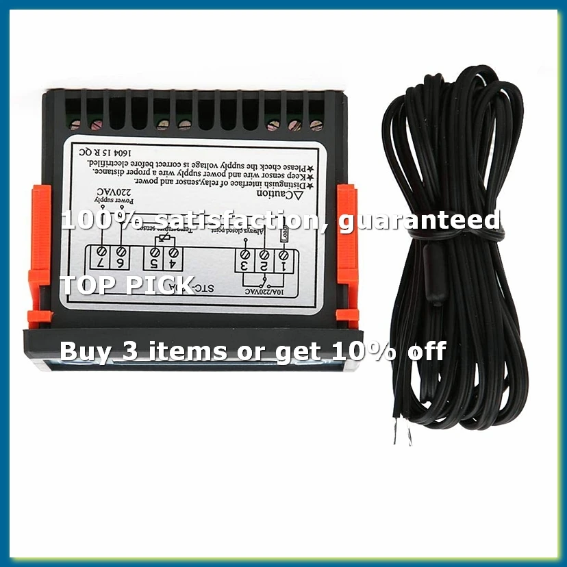 ●-100A Temperature Controller Cool Heat Refrigerator Thermostat Regulator Thermoregulator Thermocouple Sensor,AC 220V